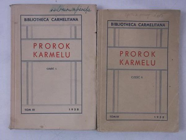 Prorok karmelu, Część I-II, 1938 r.