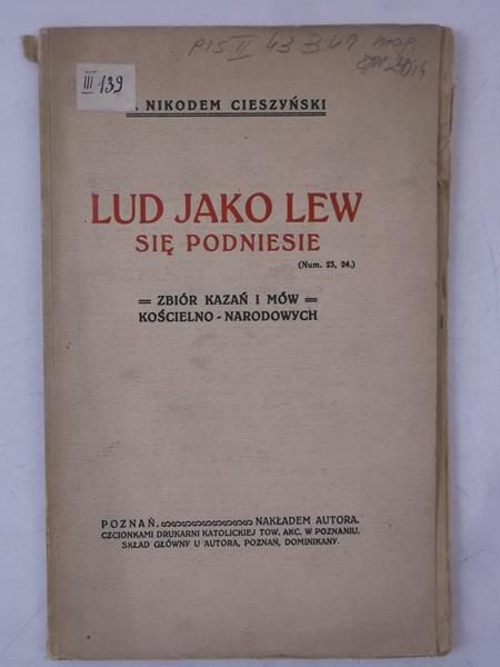 Lud jako lew się podniesie, 1921 r.