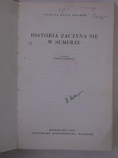 Historia zaczyna się w sumerze