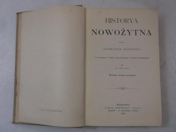 Korzon Tadeusz - Historya nowożytna, Tom I, 1901 r.