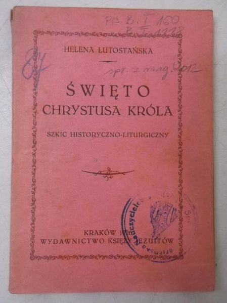 Święto Chrystusa Króla, 1926 r.
