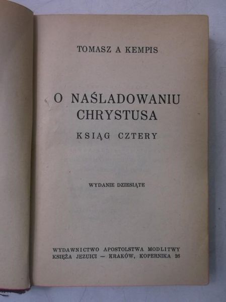 Tomsz  - O nśldowniu Chrystus, 1938 r.