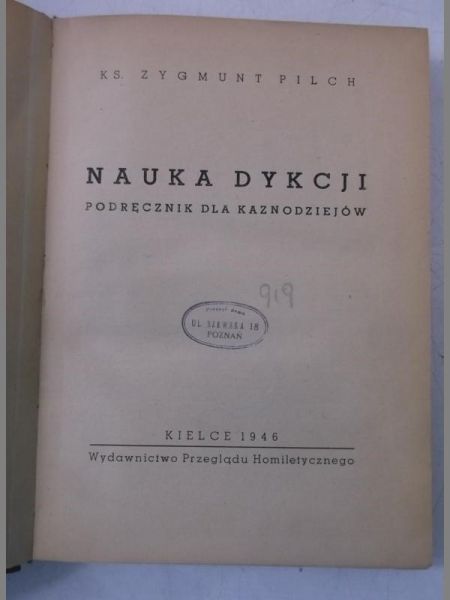Nauka dykcji, 1946 r.