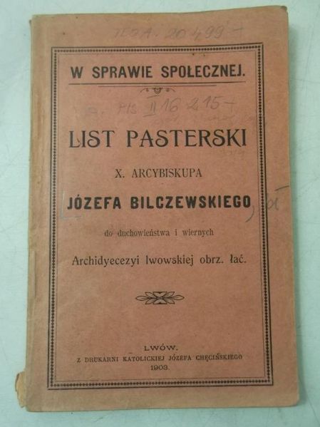 Bilczewski Józef - List pasterski, 1903 r.