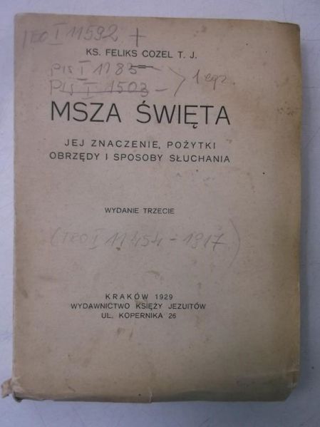 Cozel Feliks - Msza Święta, 1929 r.