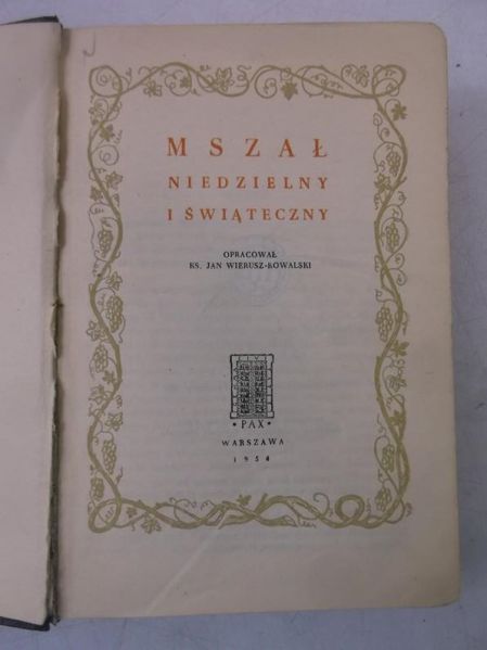 Mszał Niedzielny i świąteczny