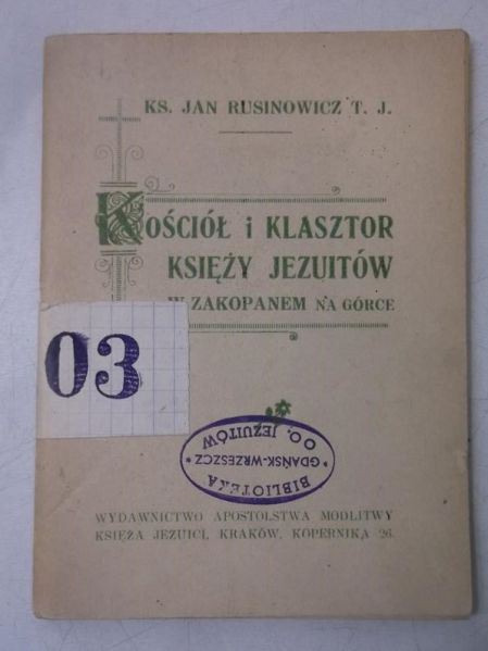 Rusinowicz Jan - Kościół i Klasztor Księży Jezuitów