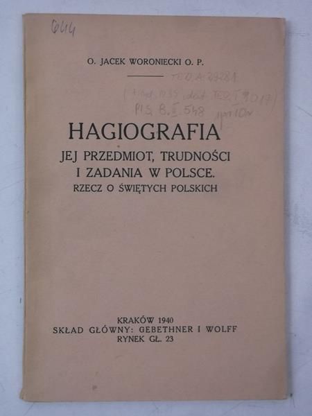 Hagiografia, 1940 r.