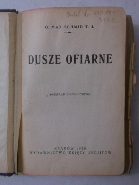Dusze ofiarne, 1929 r.