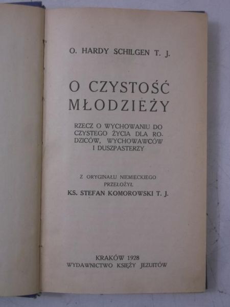 O czystość młodzieży, 1928 r.