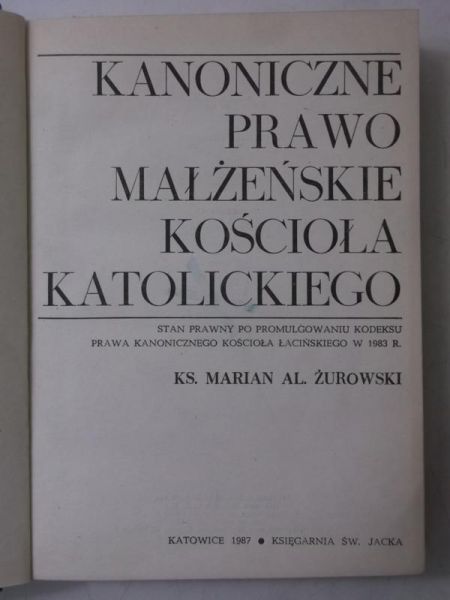Kanoniczne prawo małżeńskie Kościoła Katolickiego