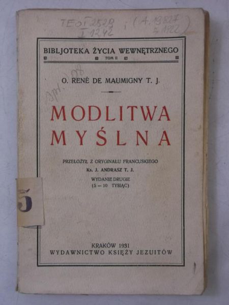 Maumigny de Rene - Modlitwa myślna, 1931 r.