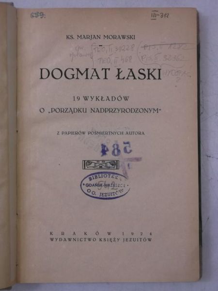 Dogmat łaski, 1924 r.