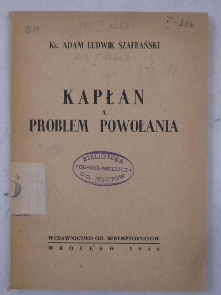 Kapłan a problem powołania, 1948 r.