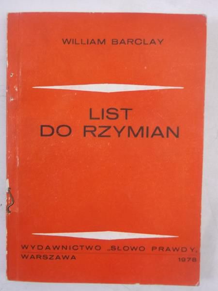 Barclay William - List do Rzymian
