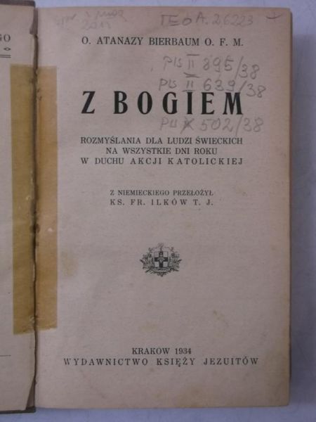 Bierbaum Atanazy - Z Bogiem, 1934 r.