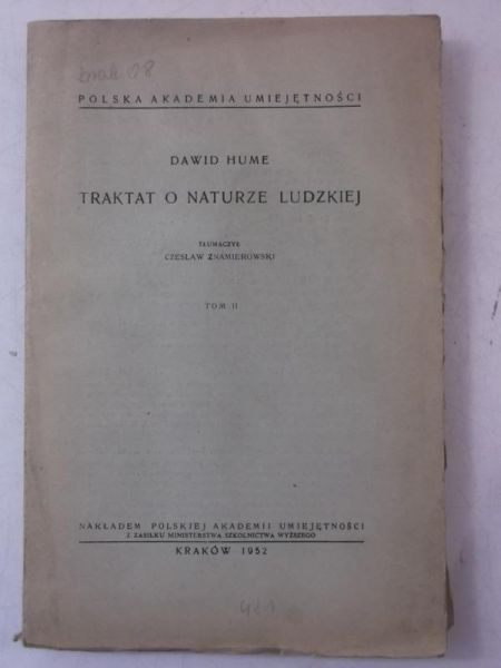 Traktat o naturze ludzkiej, Tom II
