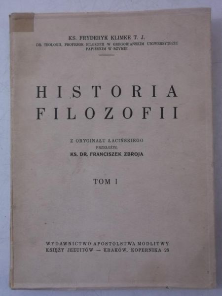 Historia filozofii, 1929 r.