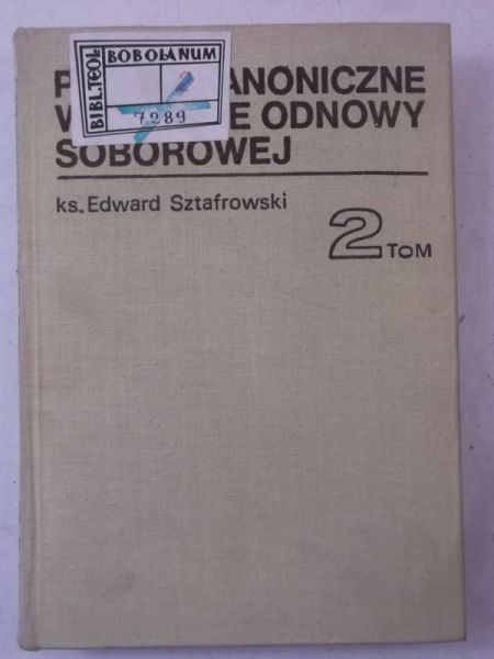 Prawo kanoniczne w okresie odnowy soborowej, Tom II