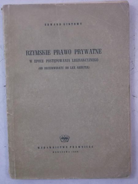 Gintowt Edward  - Rzymskie prawo prywatne