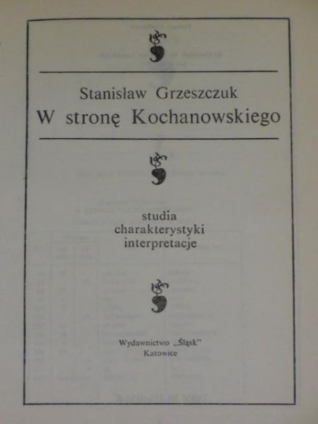 W stronę Kochanowskiego