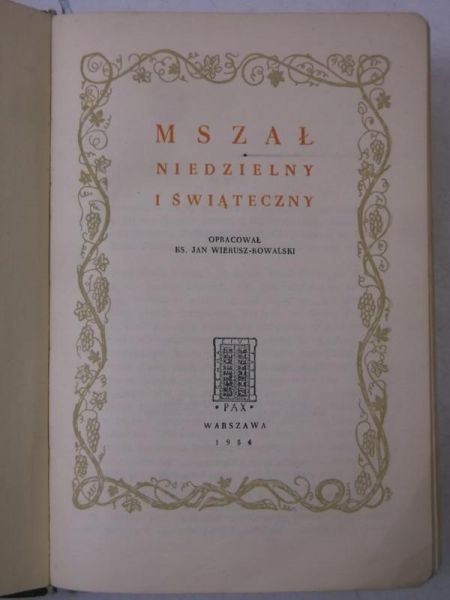 Mszał niedzielny i świąteczny
