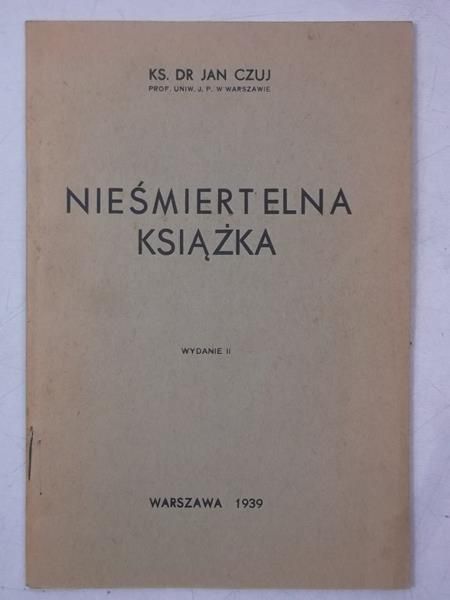 Nieśmiertelna książka, 1939 r.