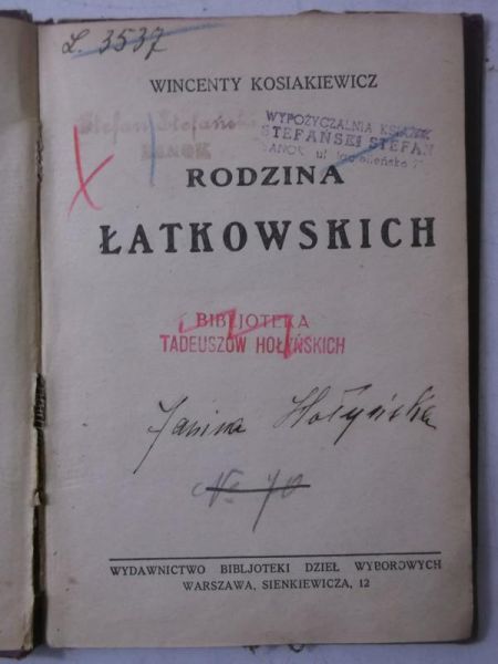 Kosiakiewicz Wincenty - Rodzina Łatkowskich, 1926 r.