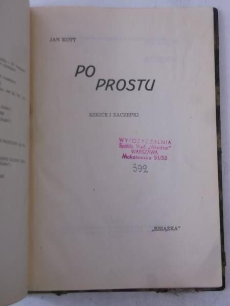 Po prostu. Postęp i bzdura, szkice i zaczepki, 1946 r.