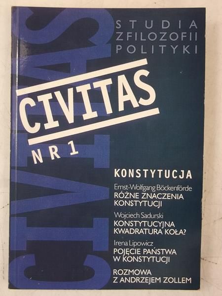 Civitas. Studia z filozofii polityki, Nr 1