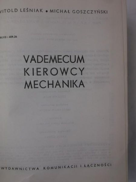 Vademecum kierowcy mechanika