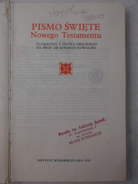 Pismo Święte Nowego Testamentu