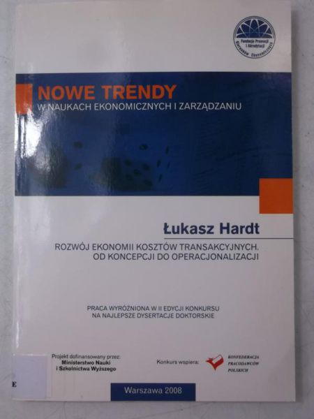 Hardt Łukasz - Rozwój ekonomii kosztów transakcyjnych