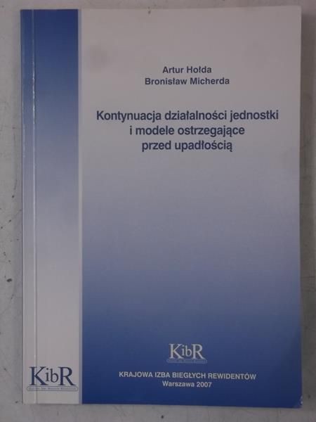Kontynuacja działalności jednostki i modele ostrzegające przed upadłością