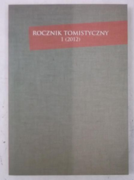 Rocznik tomistyczny, Tom I