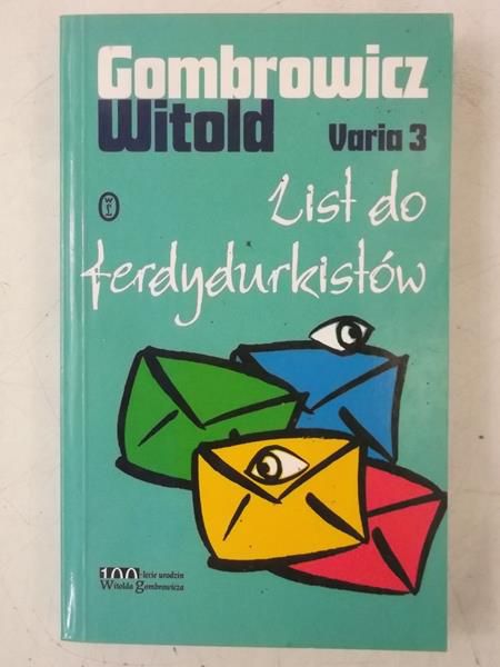 List do ferdydurki, Varia 3