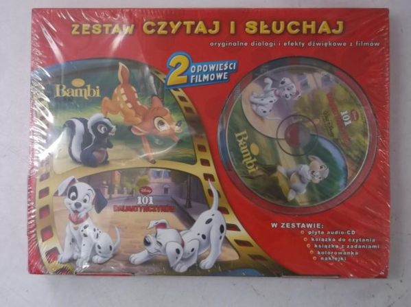 Zestaw czytaj i słuchaj Bambi i 101 Dalmatyńczyków, Nowa