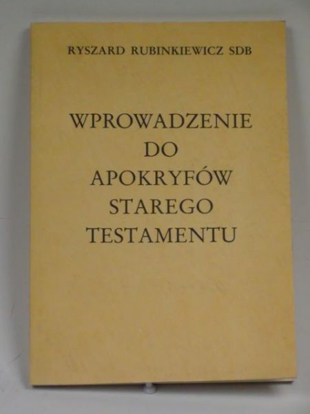 Wprowadzenie do apokryfów Starego Testamentu