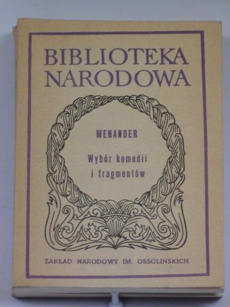 Wybór komedii i fragmentów, BN
