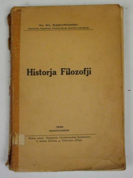 Historja Filozofji, 1928 r.