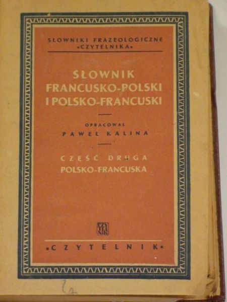 Słownik francusko-polski i polsko-francuski 1949