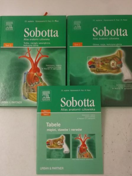 Sobotta. Atlas anatomii człowieka, Tom I-II + tabele