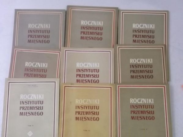 Roczniki instytutu przemysłu mięsnego, 9 książek