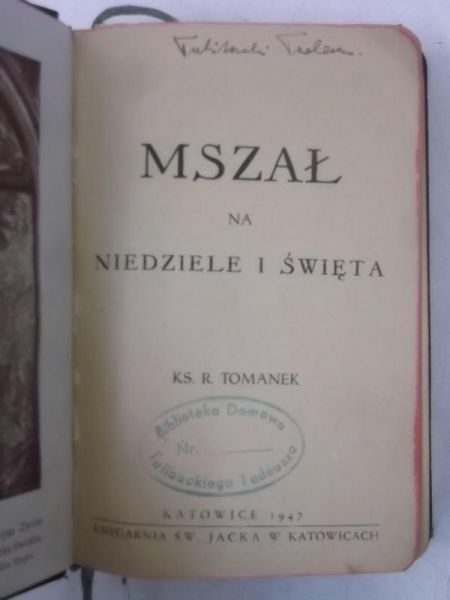 Mszał na niedziele i święta, 1947 r.