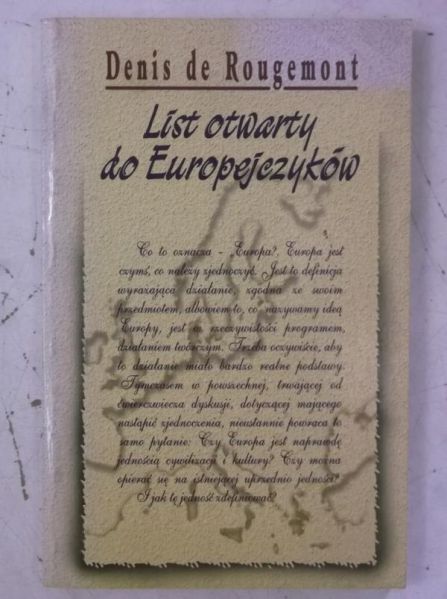 Rougemont   - List otwarty do Europejczyków