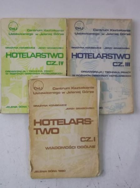 Hotelarstwo, Tom I, III i IV
