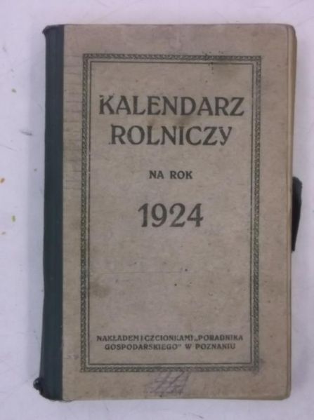 Kalendarz rolniczy na rok 1924