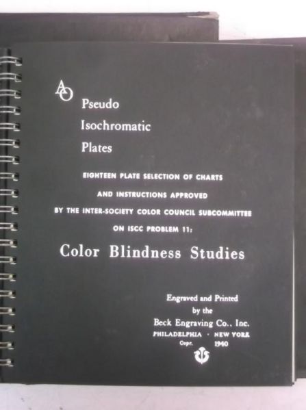 Pseudo Isochromatic Plates for Testing Color Perception, 1940 r.