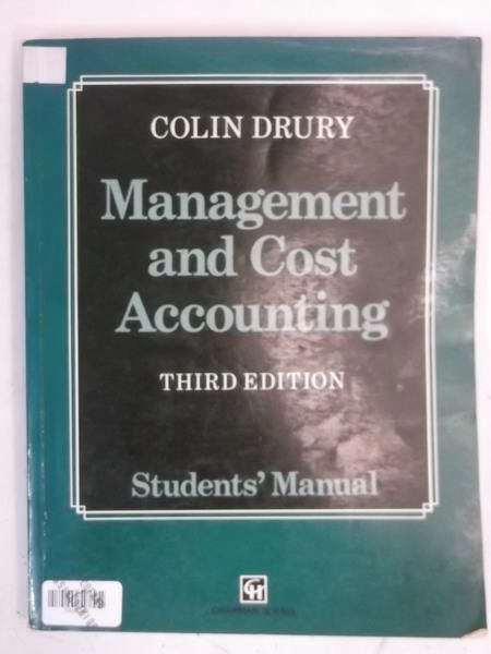 Management and Cost Accounting