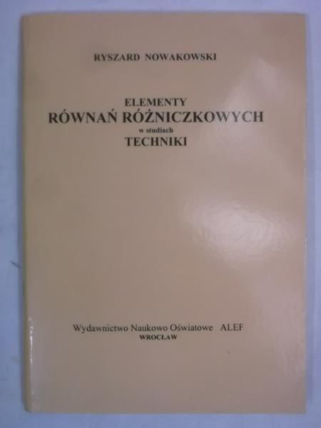 Elementy równań różniczkowych w studiach techniki